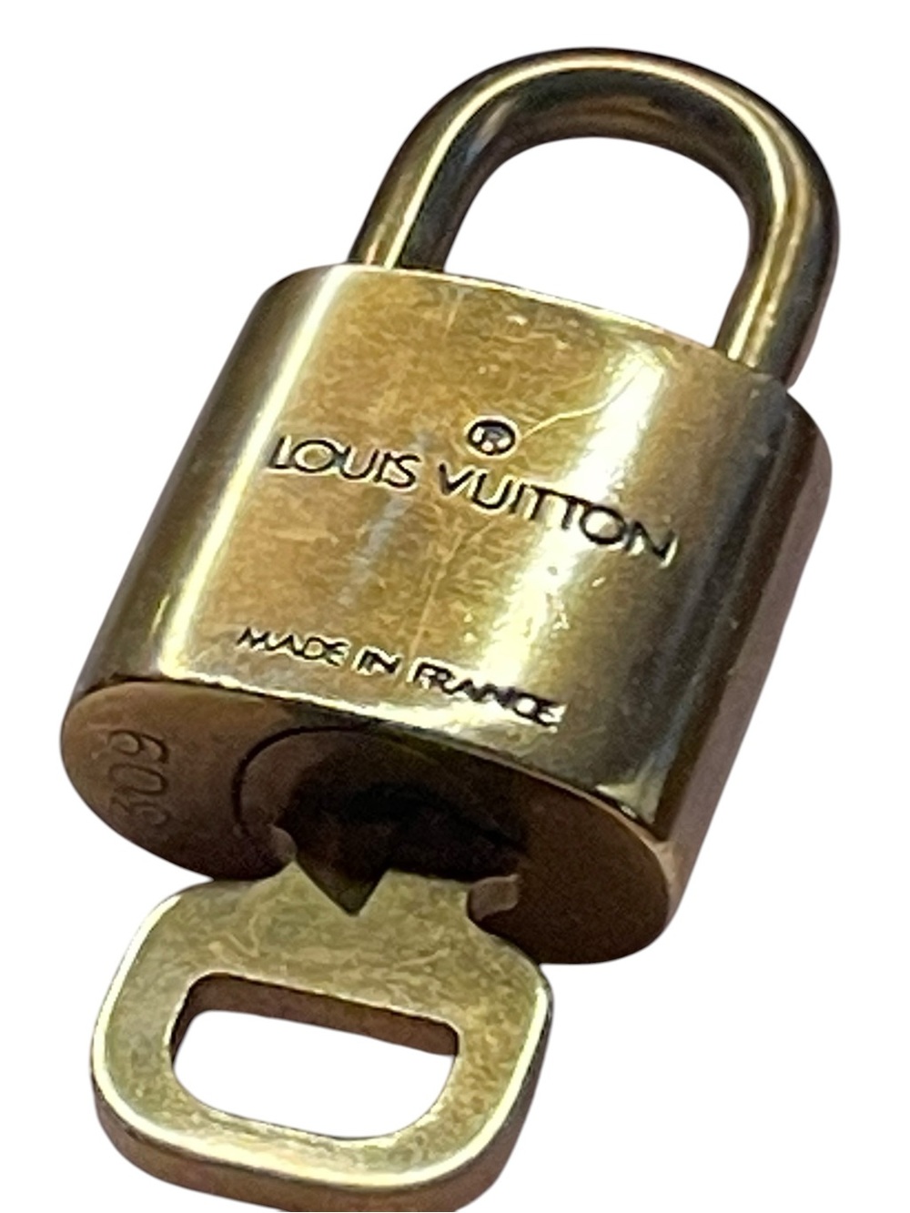 Bundle of 2 Authentic Louis Vuitton Brass Padlocks with Keys (#314 & #309